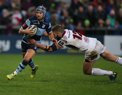 011218 - Ulster v Cardiff Blues - Guinness PRO14 -  Ulster Stuart McCloskey   and Cardiff Blues Matthew Morgan