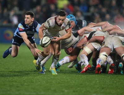 011218 - Ulster v Cardiff Blues - Guinness PRO14 -  Ulster John Cooney  and Cardiff Blues  Tomos Williams