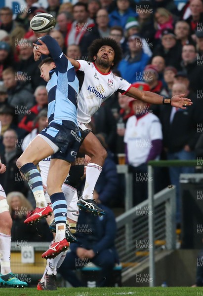 011218 - Ulster v Cardiff Blues - Guinness PRO14 -  Ulster  Henry Speight  and Cardiff Blues  Jason Harries