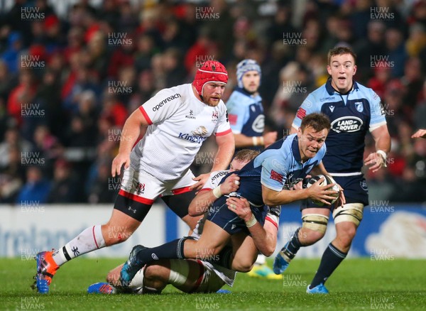 251019 - Ulster Rugby v Cardiff Blues - Guinness PRO14 -  Ulster's Eric O�Sullivan in action with Cardiff's Jarrod Evans