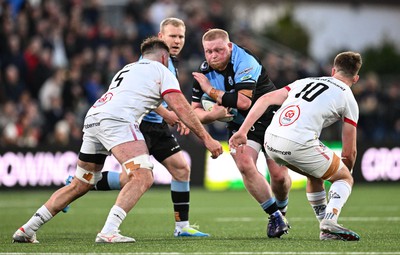 190424 - Ulster v Cardiff Rugby - United Rugby Championship - Keiron Assiratti of Cardiff