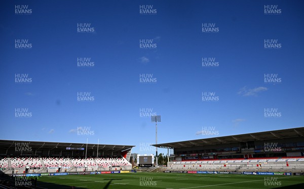 190424 - Ulster v Cardiff Rugby - United Rugby Championship - A general view of Kingspan Stadium before the match