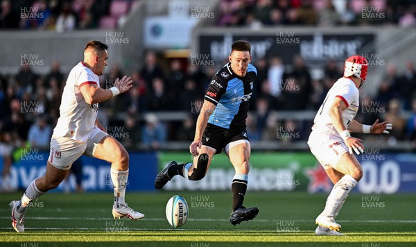 190424 - Ulster v Cardiff Rugby - United Rugby Championship - Josh Adams of Cardiff