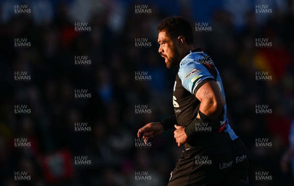 190424 - Ulster v Cardiff Rugby - United Rugby Championship - Taulupe Faletau of Cardiff