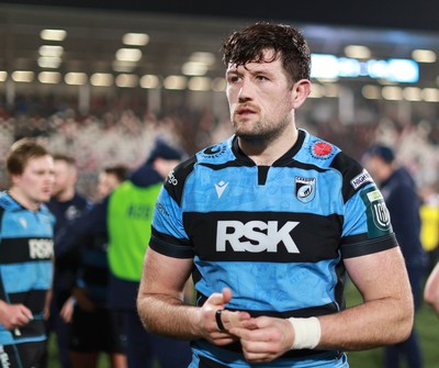 310126 - Ulster v Cardiff Rugby - United Rugby Championship - A dejected Rory Thornton of Cardiff after his side's defeat