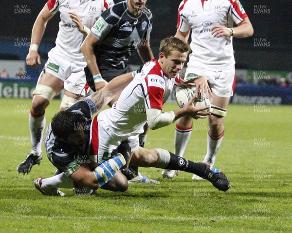 121012 Ulster v Castres - Heineken Cup - Paul Marshall scores Ulster's third try of the evening  