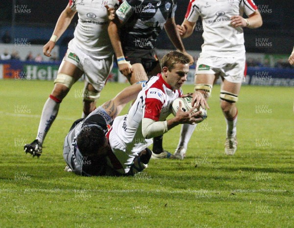 121012 Ulster v Castres - Heineken Cup - Paul Marshall scores Ulster's third try of the evening  