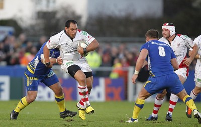 12.11.11  Ulster v Clermont Auvergne.. John Afoa of Ulster takes on Elvis Vermeulen of Clermont . 