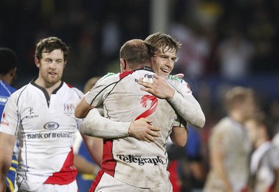 12.11.11  Ulster v Clermont Auvergne... Rory Best and Andrew Trimble celebrate. 