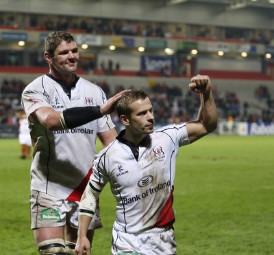 12.11.11  Ulster v Clermont Auvergne... Ulster Capt Johann Muller and Paul Marshall. 