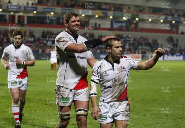 12.11.11  Ulster v Clermont Auvergne... Ulster Capt Johann Muller and Paul Marshall. 