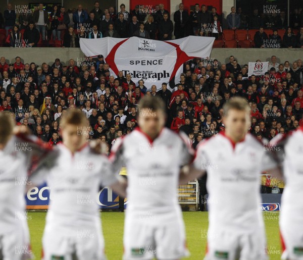 051012 Ulster v Connacht - RaboDirect Pro12 - A respectful minute's silence for deceased Ulster player Nevin Spence 