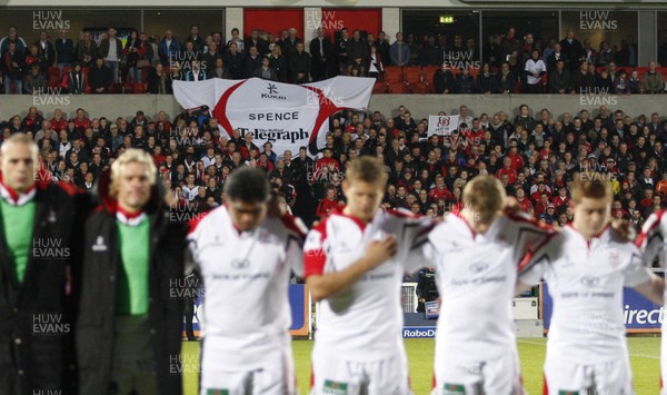 051012 Ulster v Connacht - RaboDirect Pro12 - A respectful minute's silence for deceased Ulster player Nevin Spence 