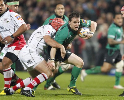 05.11.11 - Ulster v Connacht - RaboDirect Pro 12 Paul O'Donohoe of Connacht tackled by Rory Best of Ulster  