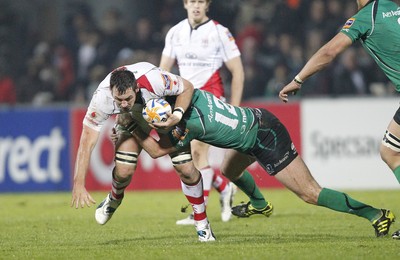 05.11.11 - Ulster v Connacht - RaboDirect Pro 12 Pedrie Wannenburg of Ulster tackled by Brian Tuohy of Connacht 