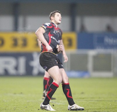 100212 - Ulster v Dragons - RaboDirect Pro 12Jason Tovey kicks the second penalty for Dragons