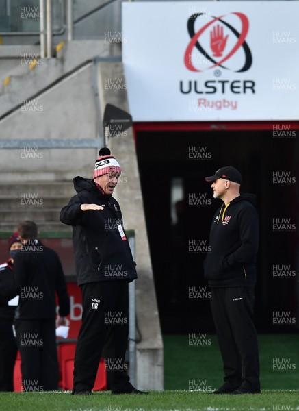 251020 - Ulster v Dragons - Guinness PRO14 - Dragons head coach Dean Ryan, left, and Ulster head coach Dan McFarland