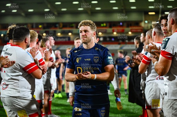260925 - Ulster v Dragons RFC - United Rugby Championship - Angus O'Brien of Dragons after his side's defeat