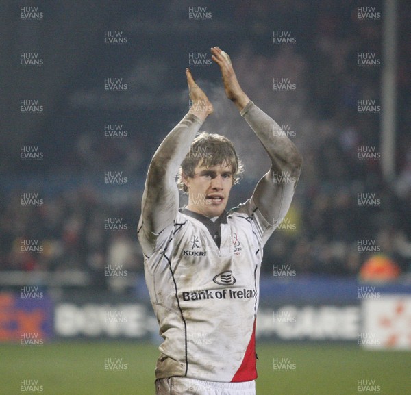 13.01.12 Ulster v Leicester... Ulster double try scorer Andrew Trimble acknowledges the crowd. 