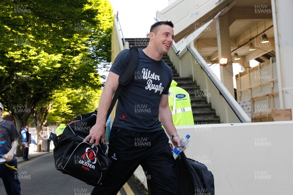 250513 - Ulster v Leinster - RaboDirect Pro 12 - Tommy Bowe of Ulster arrives at the RDS ahead of the RaboDirect Pro 12 Final  