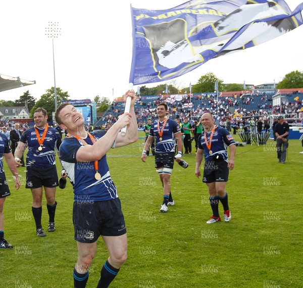 250513 - Ulster v Leinster - RaboDirect Pro 12 - Brian O'Driscoll of Leinster celebrates the victory 