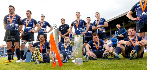 250513 - Ulster v Leinster - RaboDirect Pro 12 - Team Leinster with all the silverware they have won this year 