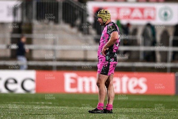 040426 - Ulster v Ospreys - EPCR Challenge Cup Round of 16 - Harri Deaves of Ospreys reacts after the match