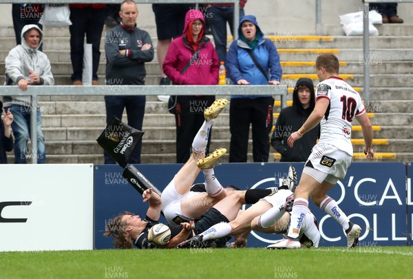 Press Eye - Belfast -  Northern Ireland - 20th May 2018 - Photo by William Cherry/Presseye  Ospreys' Jeff Hassler scoring a try against Ulster during Sunday afternoons Champions Cup play-off game at Ravenhill, Belfast