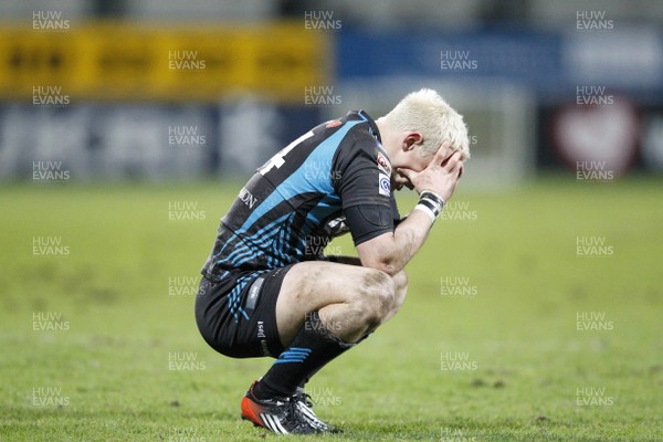 240212 Ulster v Ospreys - RaboDirect Pro 12 - Wilem Dirksen of Ospreys shows his disappointment after the final whistle