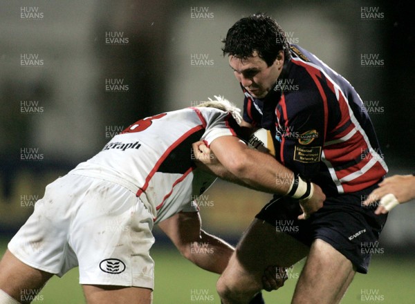 020906 Ulster v Llanelli Scarlets, Magners League -  Roger Wilson of Ulster and Stephen Jones of Llanelli 