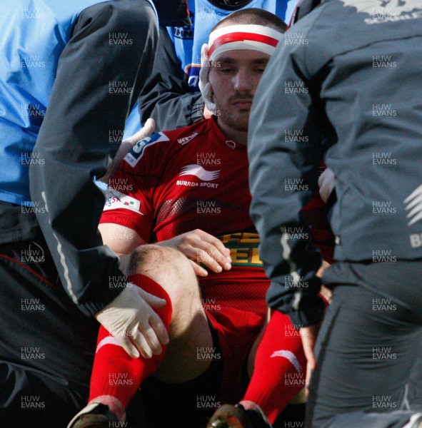 100513 - Crystal Palace v Brighton & Hove Albion - Npower Championship Play-offs - Scarlets' Captain Ken Owens receives attention  