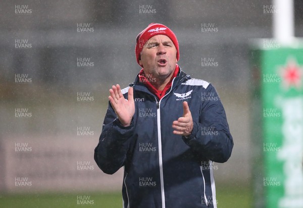 141218 - Ulster v Scarlets - European Rugby Champions Cup -  Scarlets Head Coach Wayne Pivac during warm up