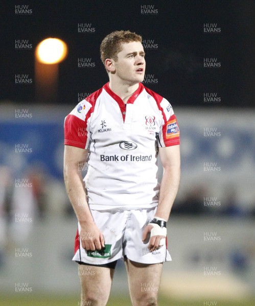 010313 Ulster v Treviso - RaboDirect Pro 12 - Paddy Jackson of Ulster watches his kick 