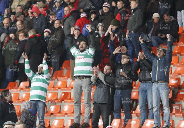 010313 Ulster v Treviso - RaboDirect Pro 12 - Treviso fans celebrate their away draw against leaders Ulster 