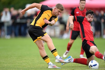 050725 - Undy Athletic v Newport County - Pre season Friendly - Cameron Evans of Newport County