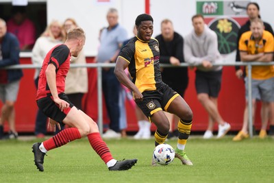050725 - Undy Athletic v Newport County - Pre season Friendly - Bobby Kamwa of Newport County