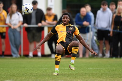 050725 - Undy Athletic v Newport County - Pre season Friendly - Bobby Kamwa of Newport County