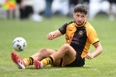 050725 - Undy Athletic v Newport County - Pre season Friendly - Anthony Glennon of Newport County scores the first goal of the game