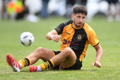 050725 - Undy Athletic v Newport County - Pre season Friendly - Anthony Glennon of Newport County scores the first goal of the game