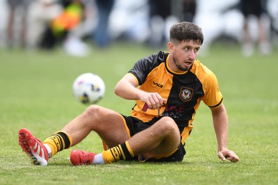 050725 - Undy Athletic v Newport County - Pre season Friendly - Anthony Glennon of Newport County scores the first goal of the game