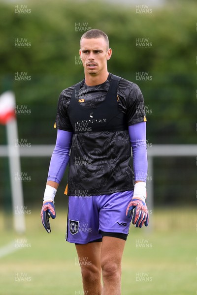 050725 - Undy Athletic v Newport County - Pre season Friendly - Nik Tzanev of Newport County