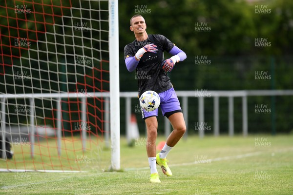 050725 - Undy Athletic v Newport County - Pre season Friendly - Nik Tzanev of Newport County