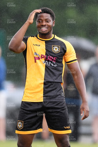 050725 - Undy Athletic v Newport County - Pre season Friendly - Bobby Kamwa of Newport County misses from close range
