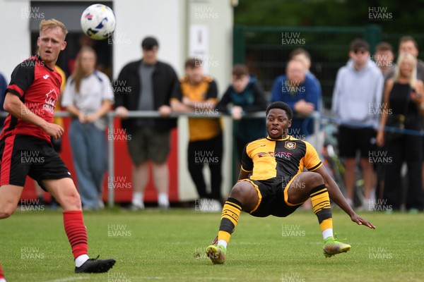 050725 - Undy Athletic v Newport County - Pre season Friendly - Bobby Kamwa of Newport County