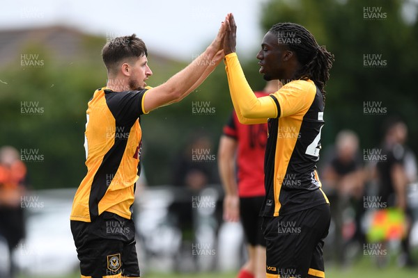 050725 - Undy Athletic v Newport County - Pre season Friendly - Anthony Glennon of Newport County scores the first goal of the game