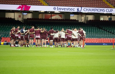230525 - Union Bordeaux-Begles Captain’s Run - The Union Bordeaux-Begles team during Captain’s Run ahead of the EPCR Champions Cup Final against Northampton Saints at the Principality Stadium, Cardiff 