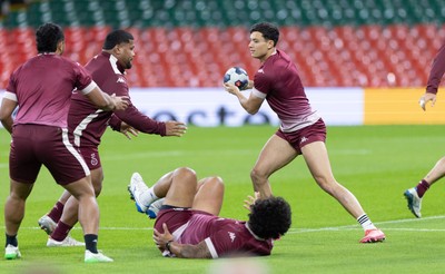 230525 - Union Bordeaux-Begles Captain’s Run - Union Bordeaux-Begles’ Louis Bielle-Biarrey during Captain’s Run ahead of the EPCR Champions Cup Final against Northampton Saints at the Principality Stadium, Cardiff 