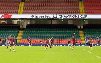 230525 - Union Bordeaux-Begles Captain’s Run - The Union Bordeaux-Begles team during Captain’s Run ahead of the EPCR Champions Cup Final against Northampton Saints at the Principality Stadium, Cardiff 