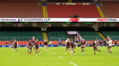 230525 - Union Bordeaux-Begles Captain’s Run - The Union Bordeaux-Begles team during Captain’s Run ahead of the EPCR Champions Cup Final against Northampton Saints at the Principality Stadium, Cardiff 