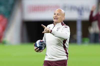 230525 - Union Bordeaux-Begles Captain’s Run - Union Bordeaux-Begles head coach Yannick Bru during Captain’s Run ahead of the EPCR Champions Cup Final against Northampton Saints at the Principality Stadium, Cardiff 